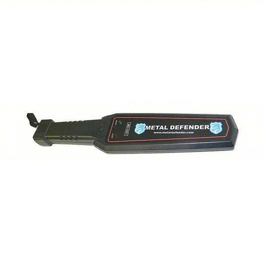 METAL DEFENDER Metal Detector: 1 1/2 in Scan Dp, 14 3/4 in L x 3 in W x 1 in H, 1 Battery Required