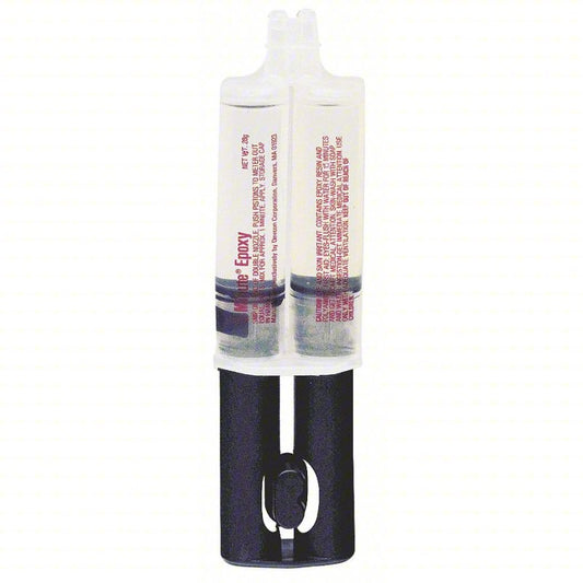 DEVCON Epoxy Adhesive: 5-Minute Epoxy Gel, Ambient Cured, 25 mL, Syringe, Gray, Gel