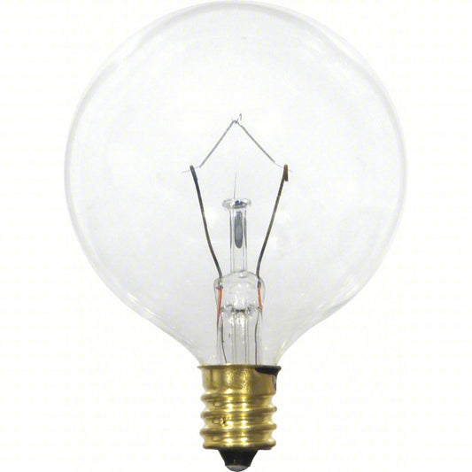 LEDVANCE/ SYLVANIA Incandescent Bulb: Candelabra Screw (E12), Incandescent, (G) Globe, G16-1/2