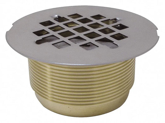 Sink Drain: 3 1/2 in Overall Dia, Brass, Threaded, Sinks, Compression Ring Key, K-16, 41TJ01