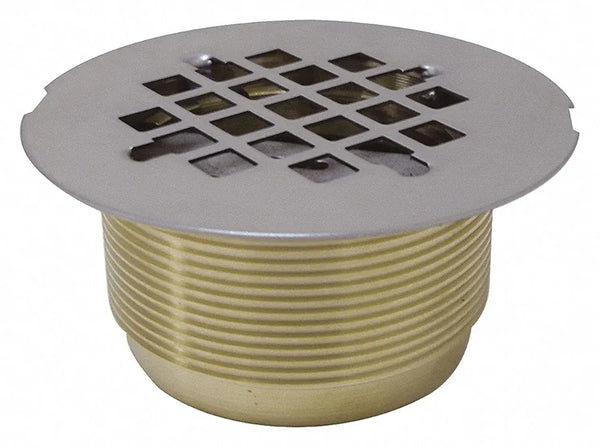 Sink Drain: 3 1/2 in Overall Dia, Brass, Threaded, Sinks, Compression Ring Key, K-16, 41TJ01