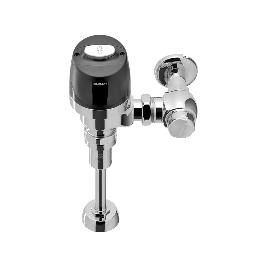 Sloan 8186 Exposed Sensor Urinal Flushometer, 1.0 GPF Flush Valve - Single Flush, Fixture Connection Top Spud, Battery Powered Infrared Sensor, Polished Chrome Finish, 3790013