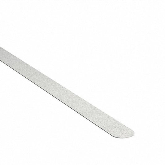 Anti-Slip Tread: Non-Abrasive, White, Message, 3/4 in x 17 in, 23 mil Tape Thick, Acrylic, 50 PK