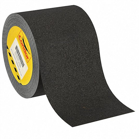 Anti-Slip Tape: Fine, 80 Grit Size, Solid, Black, 2 in x 60 ft, 28 mil Tape Thick, Rubber, Condor®