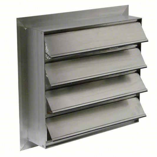 Shutter Mount Exhaust Fan: 16 in Blade, 1 Speed, 1/15 hp, Totally Enclosed Air Over, 1,850 cfm, 1 ph