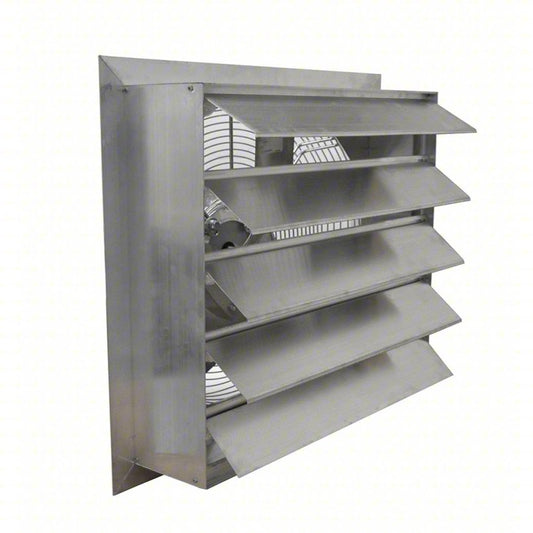 Shutter Mount Exhaust Fan: 20 in Blade, Variable Speed, 1/3 hp, Totally Enclosed Air Over, 3,620 cfm