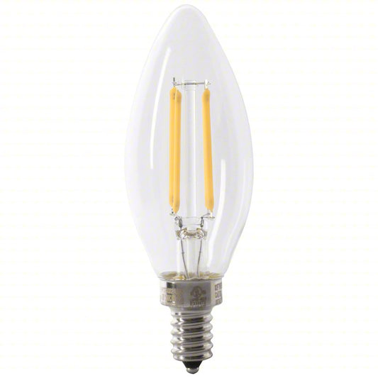FEIT ELECTRIC Compact LED Bulb: Candelabra Screw (E12), LED, (B) Bullet, B10, 3.3 W Watt, 3000K