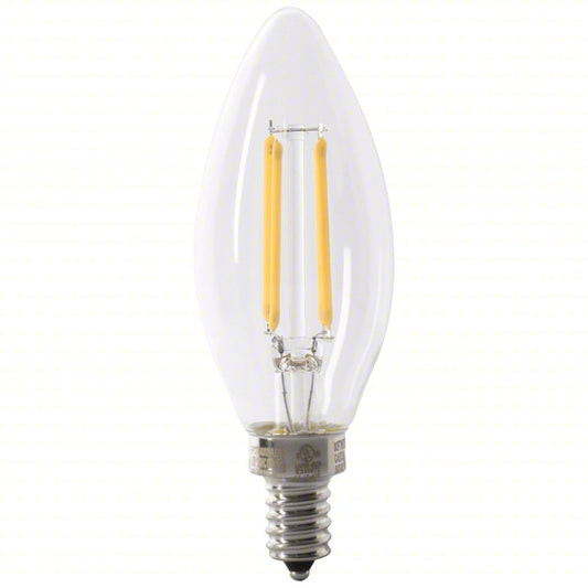 FEIT ELECTRIC Compact LED Bulb: Candelabra Screw (E12), LED, (B) Bullet, B10, 5.5 W Watt, 3000K