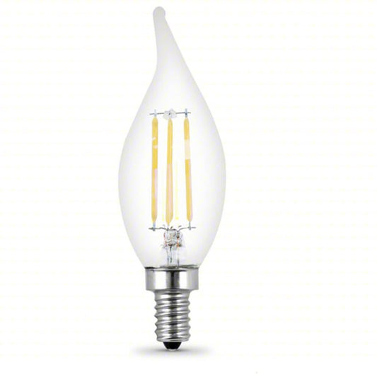 FEIT ELECTRIC Compact LED Bulb: Candelabra Screw (E12), LED, (BA) Bullet Angled, BA10, 3.3 W Watt
