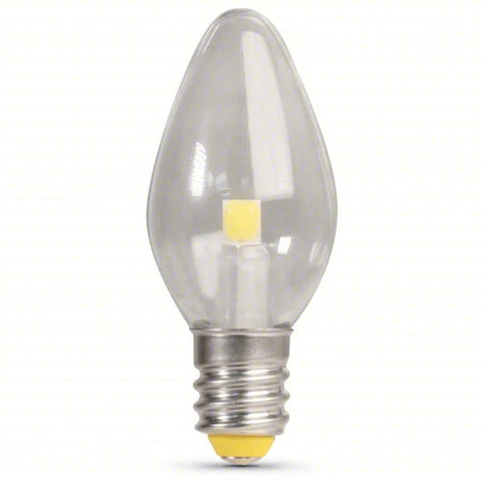 FEIT ELECTRIC Compact LED Bulb: Candelabra Screw (E12), LED, (C) Candle, C7, 0.6 W Watt, 2700K