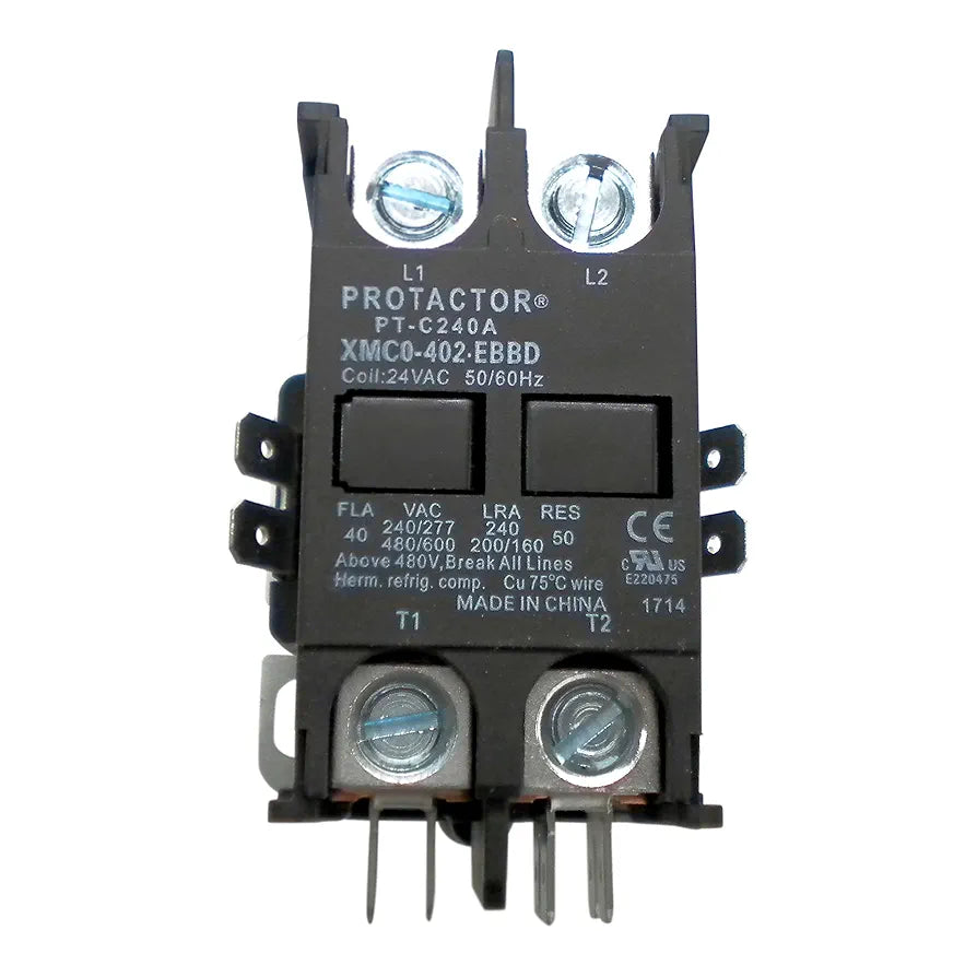 2 Pole 40 AMP Heavy Duty AC Contactor Replaces Virtually All Residential 2 Pole Models
