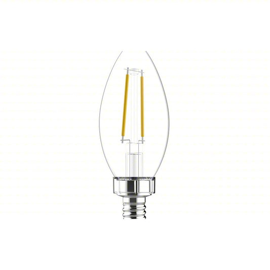 GE LAMPS Compact LED Bulb: Candelabra Screw (E12), LED, (B) Bullet, B10, 3.5 W Watt, 2700K, Clear