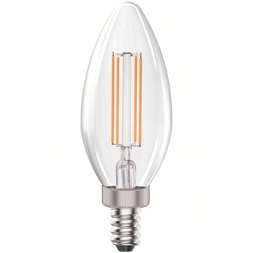 MAXLITE Compact LED Bulb: Candelabra Screw (E12), LED, (B) Bullet, B10, 4 W Watt, 2700K, Clear