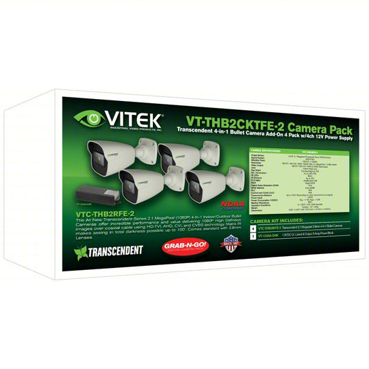VITEK Camera: 2.8 mm, Fixed – VT-THB2CKTFE-2, Fixed Digital Video Cameras, Fixed, Bullet, 2.1MP
