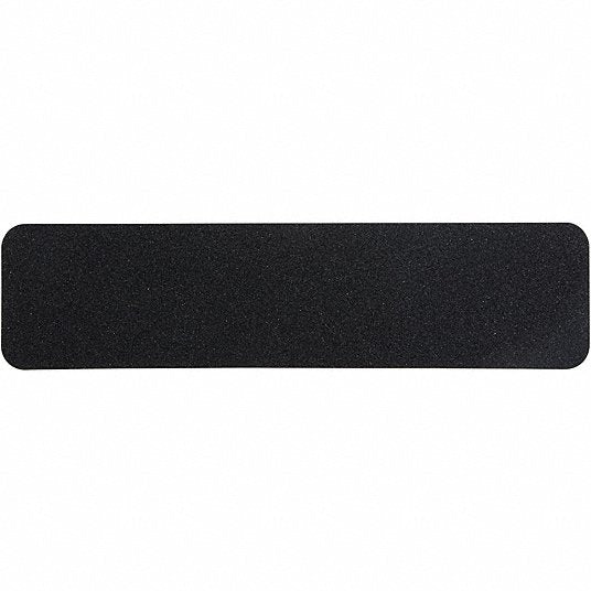Anti-Slip Tape: Fine Abrasive, 60 grit Grit Size, Solid, Black, 6 in x 2 ft, 26 mil Tape Thick