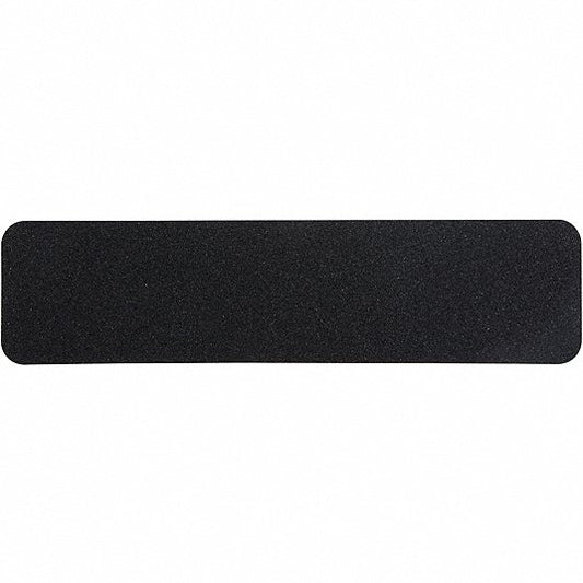 Anti-Slip Tape: Fine Abrasive, 60 grit Grit Size, Solid, Black, 6 in x 2 ft, 26 mil Tape Thick