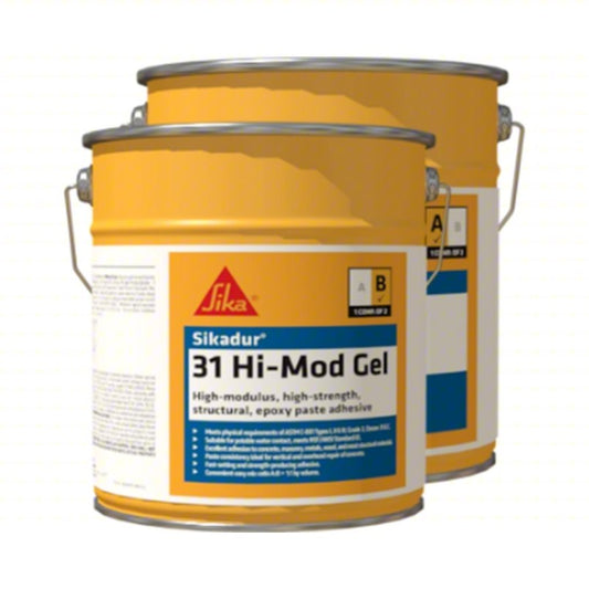 SIKA Epoxy Adhesive: Sikadur 31, Ambient Cured, 1 gal, Pail, Gray